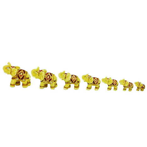 Polyester Elephant Figurine Set of 7 pcs - 102