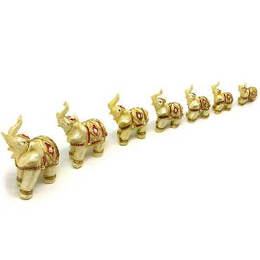 Myros - Polyester Elephant Figurine Set of 7 pcs - 103