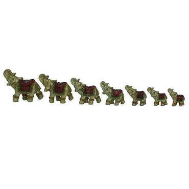 Myros - Polyester Elephant Figurine Set of 7 pcs - 106