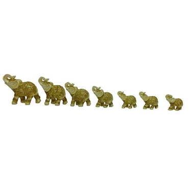 Myros - Polyester Elephant Figurine Set of 7 pcs - 107