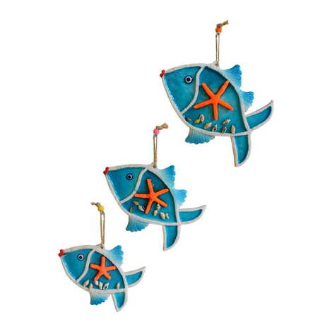 Polyester Fish Wall Hanging 3Pcs