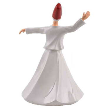 Polyester Fixed White Dervis Figurine 25 Cm - Thumbnail