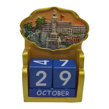 İzmir Region Polyester Gold Calendar