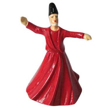 Polyester Plant Red Dervis Figurine 6 Cm