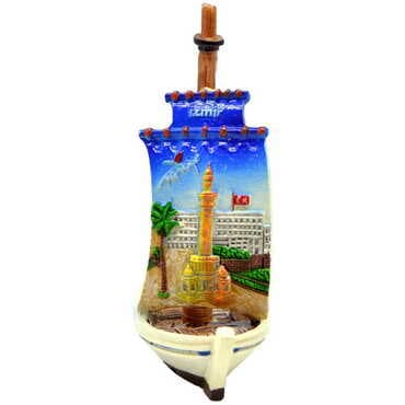 Izmir Themed Polyester Ship Desktop Decor 45x90x110 mm - Standart - 2