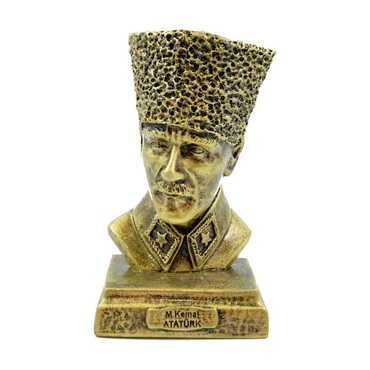 Myros - Polyester Orta Atatürk Büst Biblo 112x185x83 mm