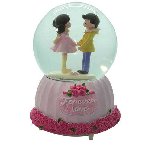 Polyester Orta Boy Cam Kar Küre Romantıc Love No:39