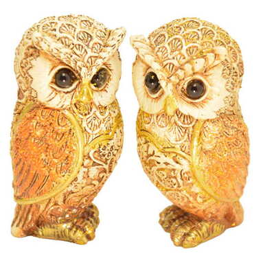 Polyester Owl Figurine Large 35x60 mm - Thumbnail