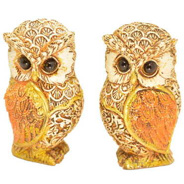 Polyester Owl Figurine Medium Size 35x60mm - Thumbnail