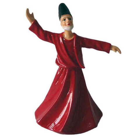 Polyester Plant Red Dervis Figurine 10 Cm - 1