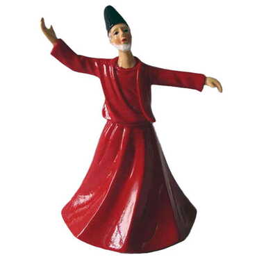 Myros - Polyester Plant Red Dervis Figurine 15 Cm