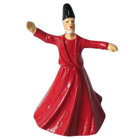 Polyester Plant Red Dervis Figurine 6 Cm - 1