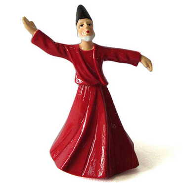 Myros - Polyester Plant Red Dervis Figurine 8 Cm