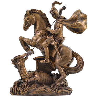 Polyester Retro St. George Figurine - Thumbnail