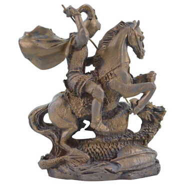 Polyester St. George Dragon Figurine - Thumbnail