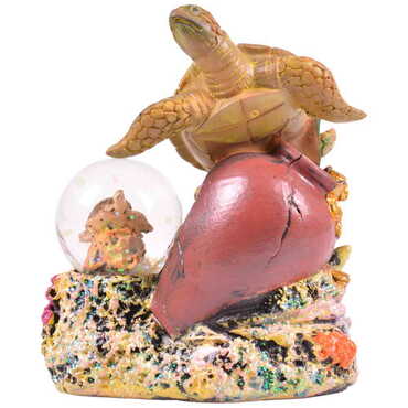 Myros - Polyester Turtle Snow Ball Figurine 14Cm