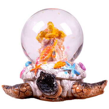 Myros - Polyester Turtle Snow Globe 45Mm