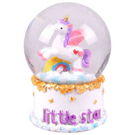 Polyester Unicorn Theme Snow Globe 60x60x85 mm