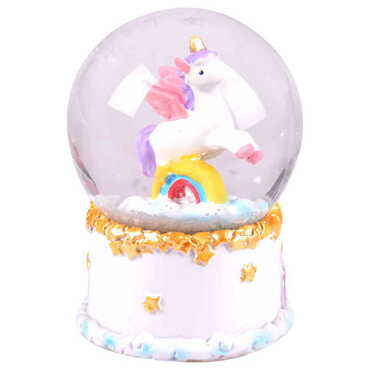 Polyester Unicorn Theme Snow Globe 60x60x85 mm - Thumbnail