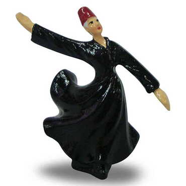 Myros - Polyester Whirling Blue Dervishes Figurine 6 Cm