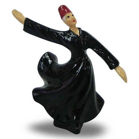 Polyester Whirling Blue Dervishes Figurine 6 Cm