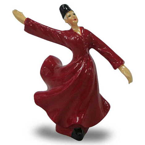 Polyester Whirling Red Dervishes Figurine 6 Cm