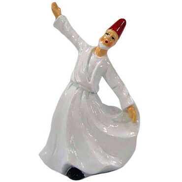 Polyester Whirling White Dervishes Figurine 8 Cm - Myros