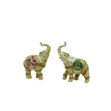 Myros - Polyester White Elephant Figurine - 121