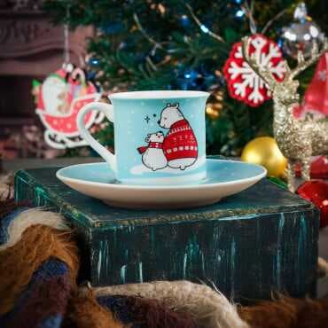 Wholesale Turquoise Polar Bear Coffee Cup