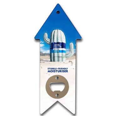 Promotional Arrow Shaped Printed MDF Wooden Bottle Opener 193x82 mm