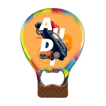 Promotional Baloon Shaped Metal Magnetic Bottle Opener 102x73 mm