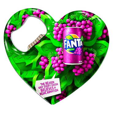 Promotional Heart Shaped Metal Magnetic Bottle Opener 85x76 mm - Standart - 2