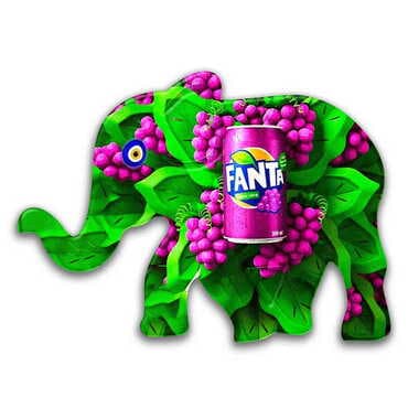 Promotional Customised UV Printed Plastic Base Elephant Shaped Fridge Magnet 86x62 mm