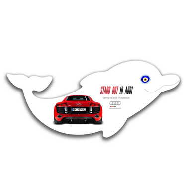 Myros - Promosyon Uv Baskılı Yunus Şekilli Magnet 110x50 mm