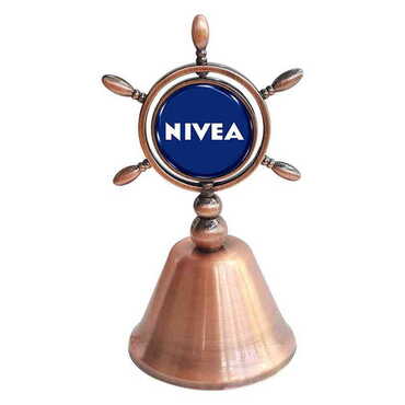 Promotional Collectible Souvenir Double Face Metal Spinner Rudder Bell - Bronze Color - Thumbnail