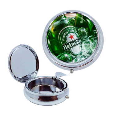 Myros - Promotional Customised Metal Epoxy Travel Pocket Ashtray 50x15 mm