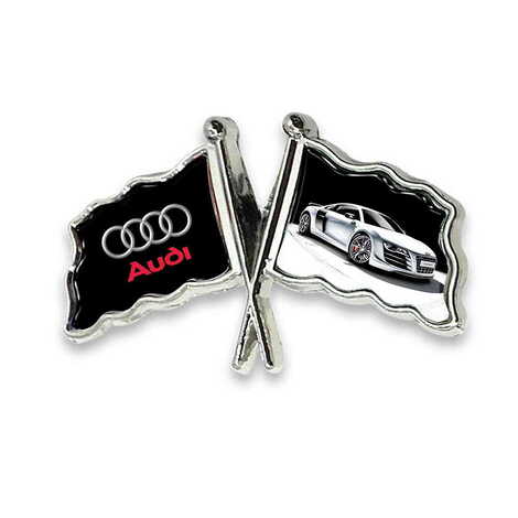 Promotional Customised Souvenir Metal Double Flag Pin