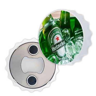 Myros - Promotional Customised UV Printed Bottle Cap Shaped Plastic Base Bottle Opener 58x15 mm