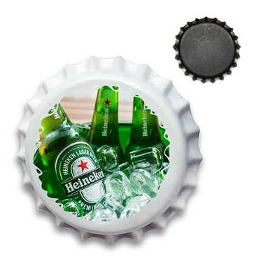 Promotional Customised UV Printed Metal Crown Cap Shaped Fridge Magnet 30 mm - Myros