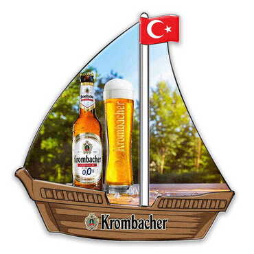 Myros - Promotional Customised UV Printed Plastic Base Sail Ship Shaped Fridge Magnet 77x80 mm