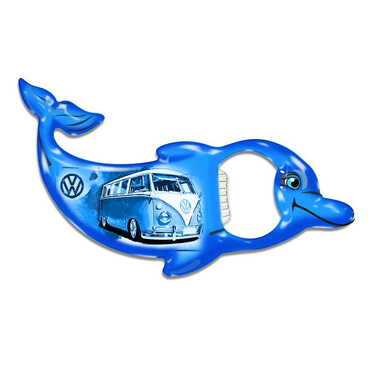 Promotional Dolphin Shaped Metal Magnetic Bottle Opener 102x67 mm - Thumbnail