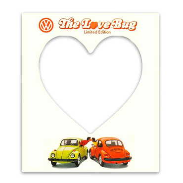 Myros - Promotional Epoxy Dome Souvenir Magnetic Heart Shaped Photo Frame 95x110 mm