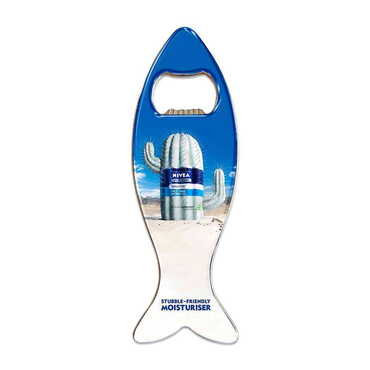 Promotional Fish Shaped Metal Magnetic Bottle Opener 120x43 mm - Thumbnail