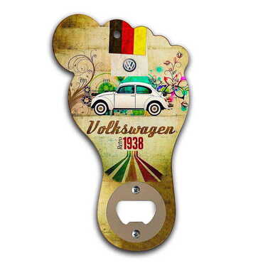 Promotional Foot Shaped Printed MDF Wooden Bottle Opener 160x92 mm - Thumbnail