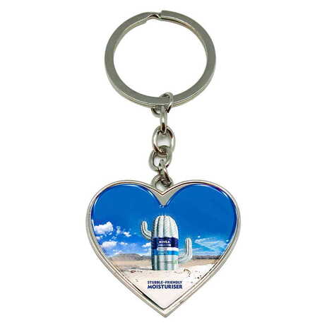 Promotional Metal Heart Keychain 40x90 mm