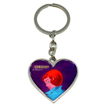 Promotional Metal Heart Keychain 40x90 mm - Thumbnail