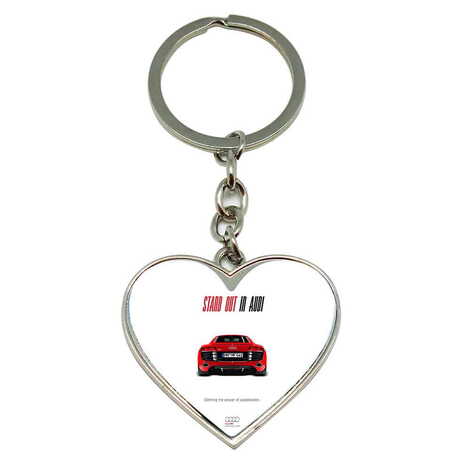 Promotional Metal Heart Keychain 40x90 mm