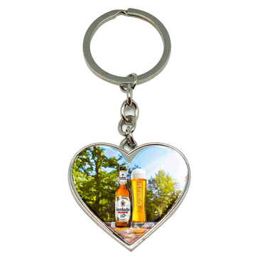 Promotional Metal Heart Keychain 40x90 mm - Thumbnail