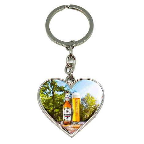 Promotional Metal Heart Keychain 40x90 mm