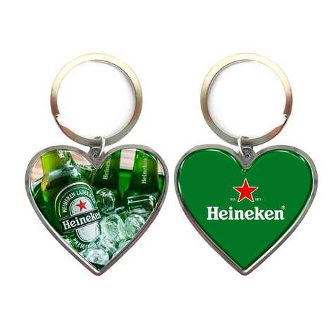 Promotional Metal Heart ShapedDouble Face Keychain 45x90 mm